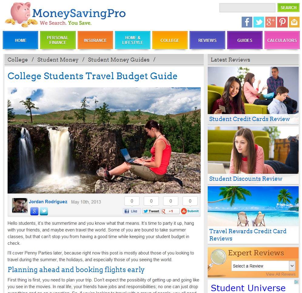 College Students Travel Budget Guide