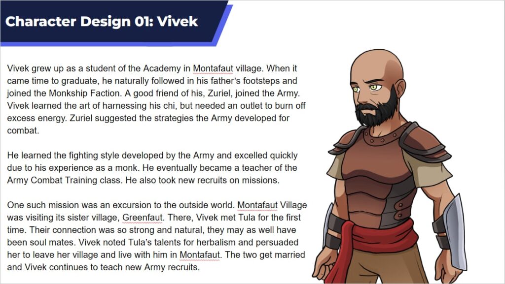Daemos Chronicles: Graduation Day Character Design Bio 01 Vivek