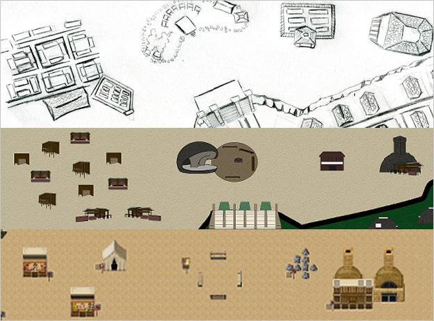 The Daemos Chronicles: Graduation Day Village Marketplace Art